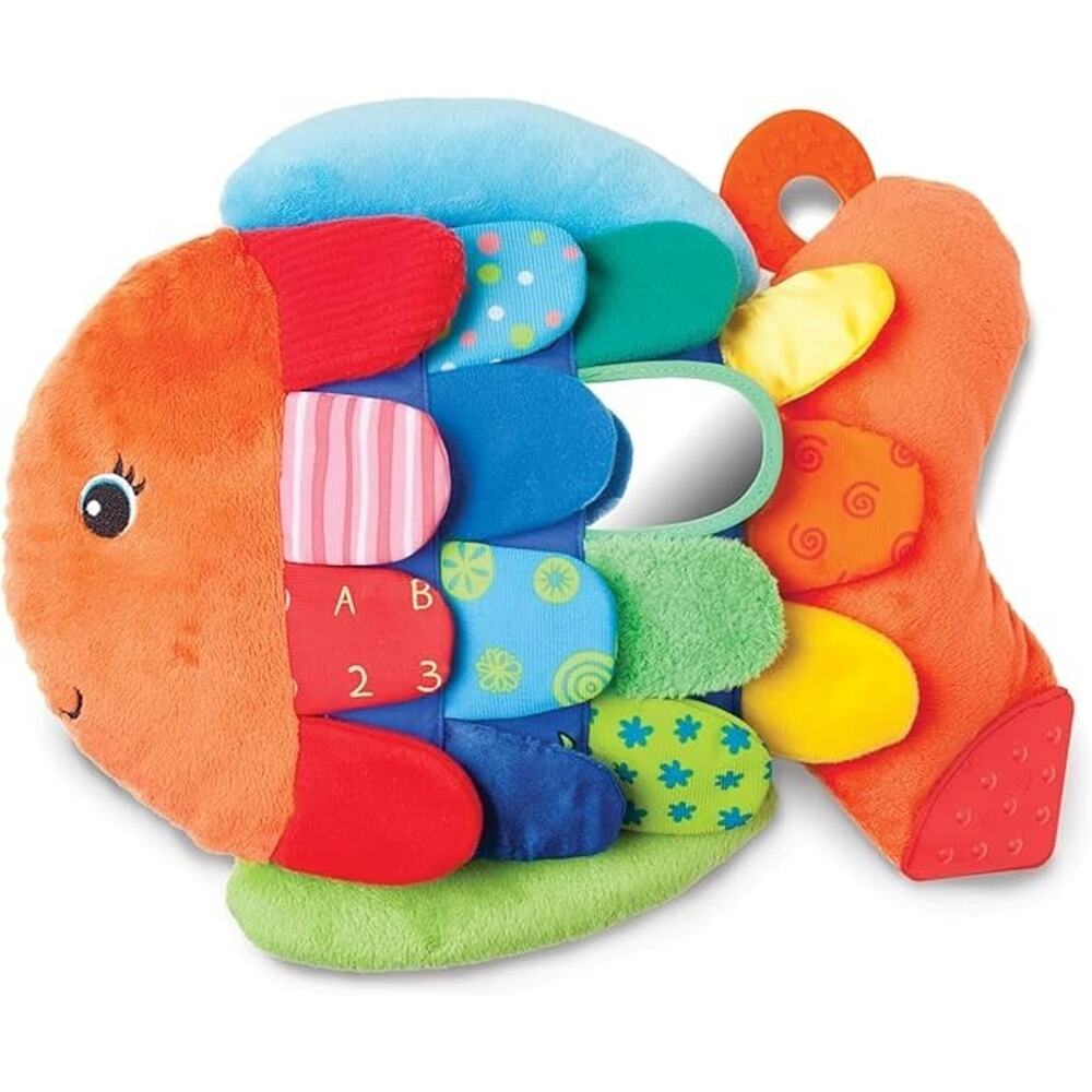 Melissa & Doug Flip Fish Crinkling Squeaking Soft Plush Developmental Baby Toy‎
